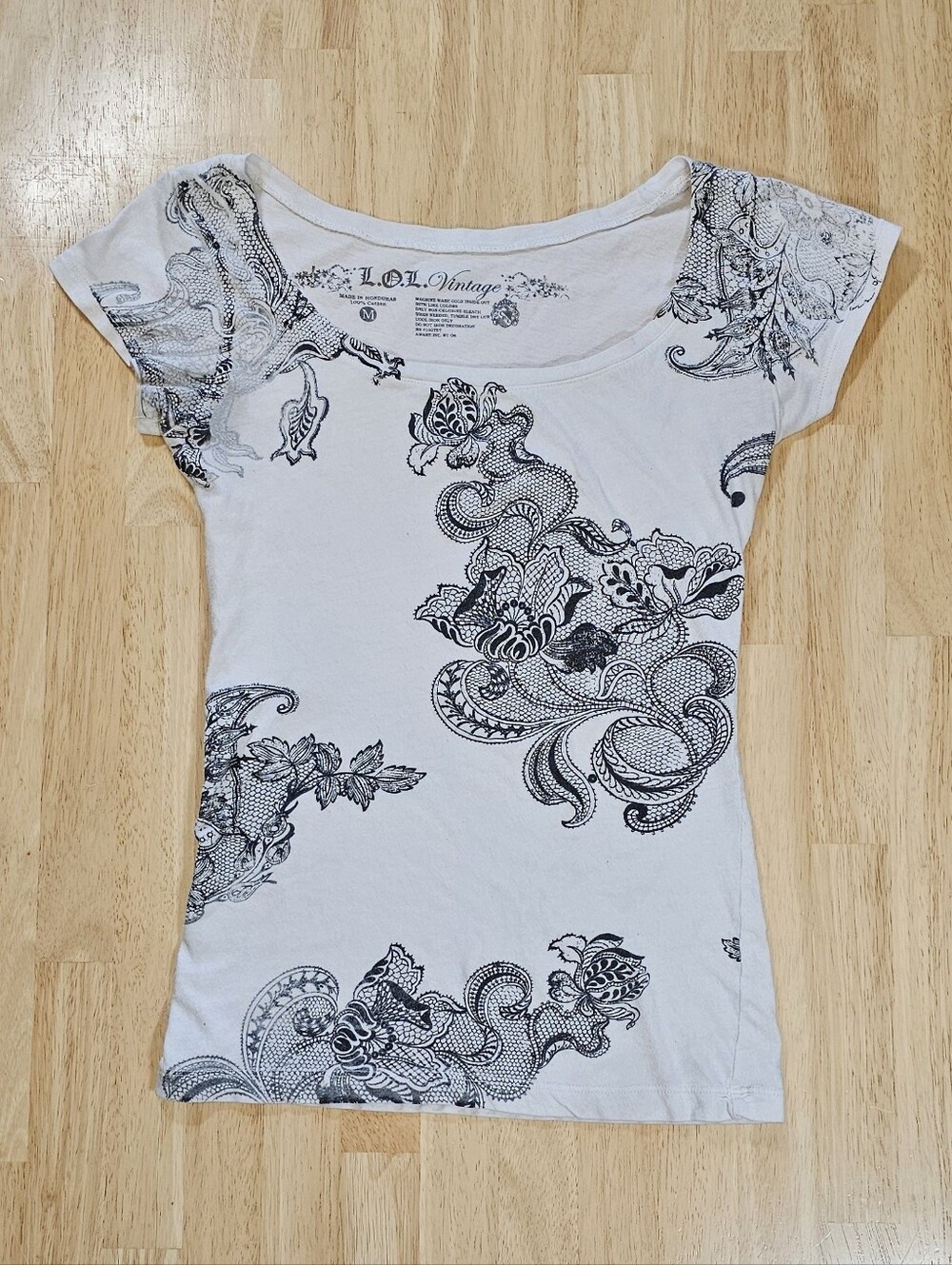 Black Lace & Paisley Graphic Tee